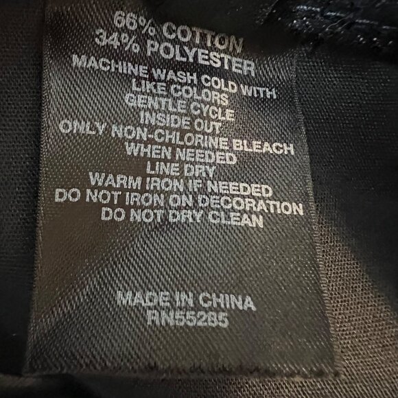 Express Jeans Mini Skirt 8 Dark Wash Metallic Blue Sequin Ombre Drip Barely Worn - Picture 7 of 7